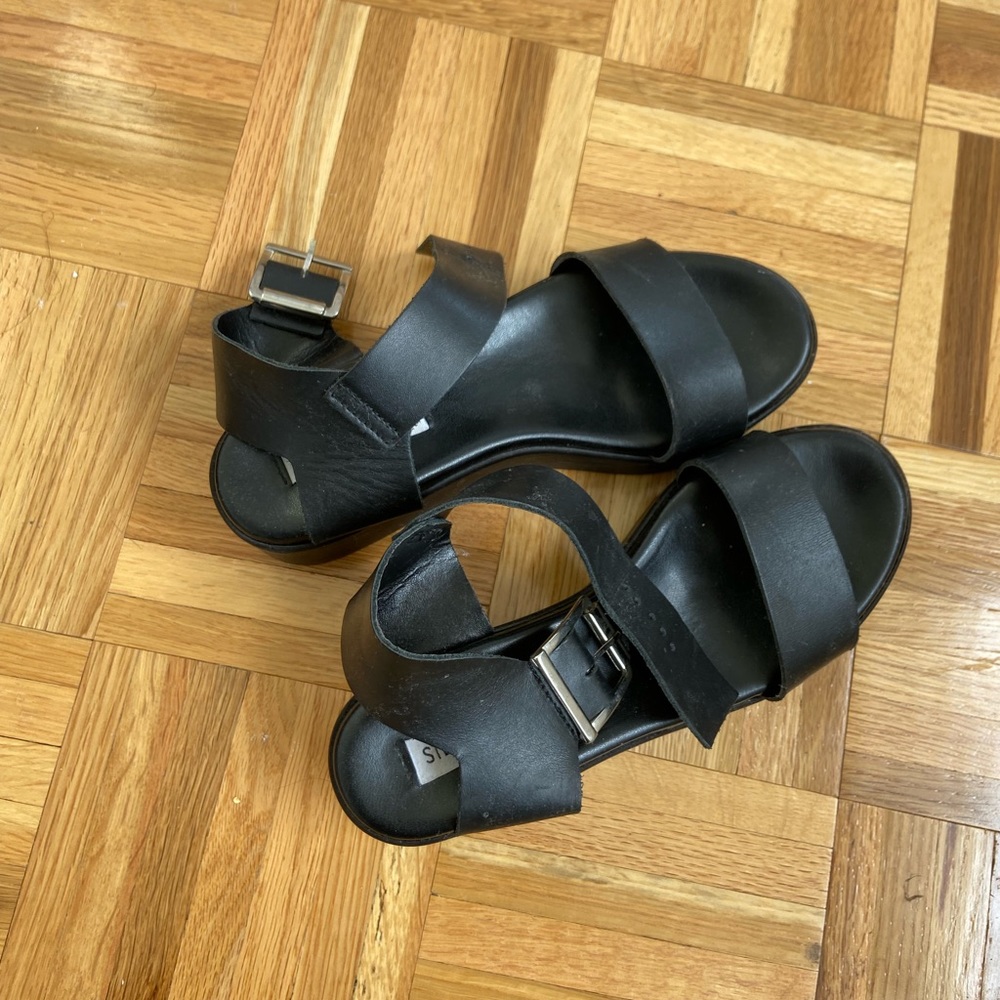 Steve Madden Black Chunky Sandals